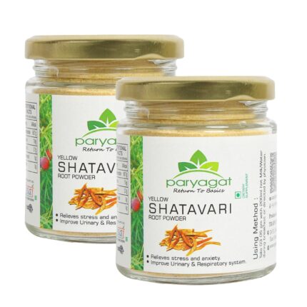 Pure & Natural Yellow Shatavari Root Powder (Asparagus Racemosus) 100g - Pack of 2