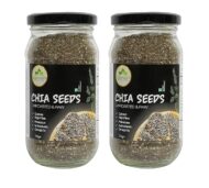 Pure Natural Fiber and Omega Rich Raw Chia Seeds Pack of 2